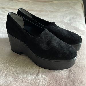 Robert Clergerie Black Xalo Suede Platforms